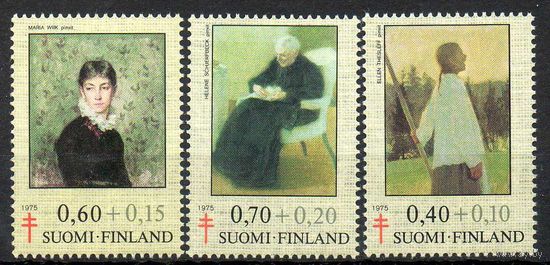 Живопись Финляндия 1975 год  чистая серия из 3-х марок (М)
