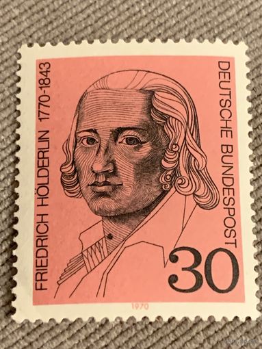 ФРГ 1970. Friederich Holderlin 1770-1843