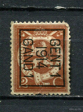 Бельгия - 1914 - Герб 2С  с предварительным гашением GENT/1914/GAND - 1 марка. MH.  (Лот 19Dv)