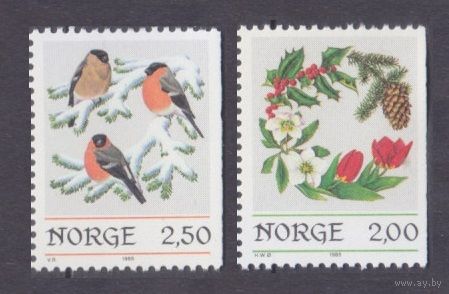 1985 Норвегия 938Dr-939Dr Птицы и флора / Рождество 3,00 евро