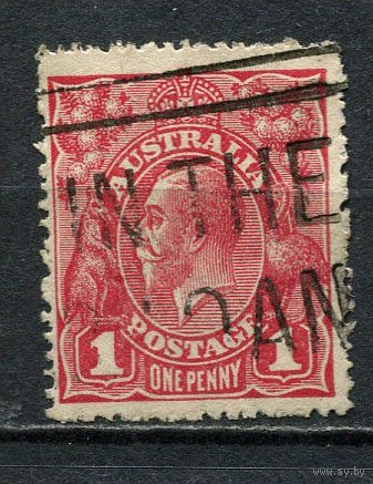 Австралия - 1914/1923 - Король Георг V 1P - [Mi.30XAI] - 1 марка. Гашеная.  (Лот 27EV)-T25P1