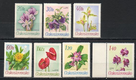 Цветы Чехословакия 1967 год серия из 7 марок
