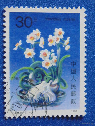 Япония 1990 г. Цветы.