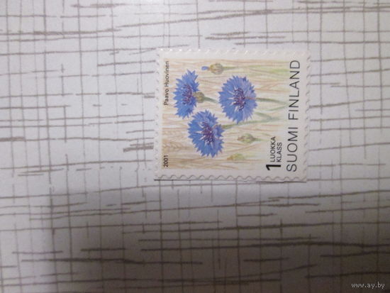Марка Финляндии 2001 года.Растения,флора,цветы