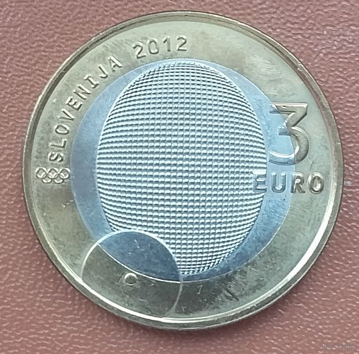 Словения 3 евро, 2012 100 лет первой олимпийской медали Словении