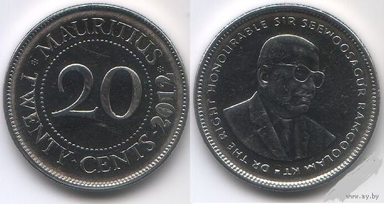 МАВРИКИЙ 20 центов 2012