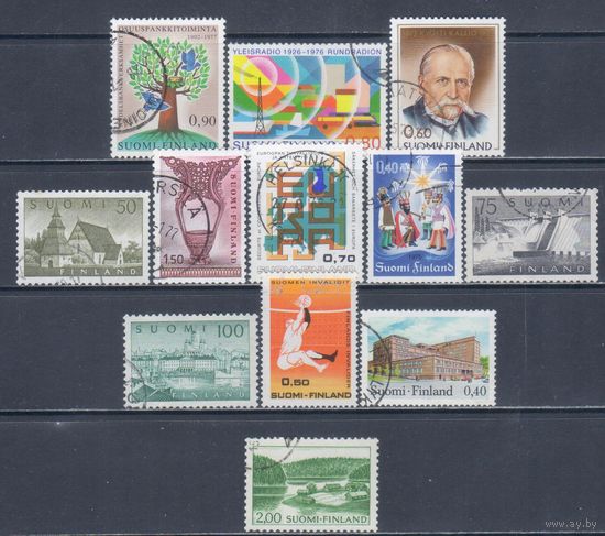 [2798] Финляндия. 12 гашеных марок.