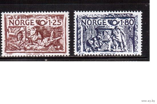 Норвегия-1980,(Мих.821-822) ** , Искусство,  (полная серия)