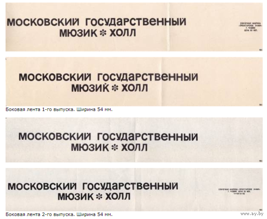 Спичечные этикетки. Сувенирная лента.Номер по каталогу Голубцова - 186 и 186а