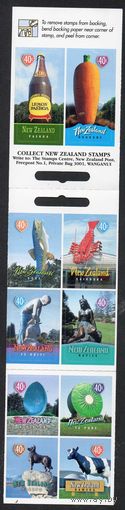 Памятники животным Новая Зеландия 1998 год буклет из 10 марок (М)