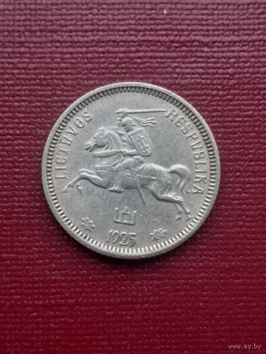 1 лит 1925. Серебро, Литва. С 1 рубля