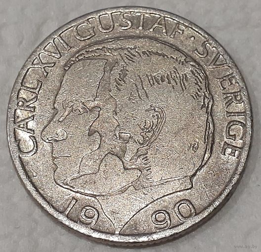 Швеция 1 крона, 1990 (8-4-13)