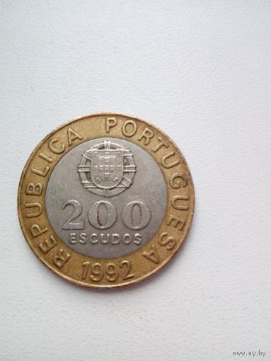 200 эскудо 1992г. (биметалл) Португалия