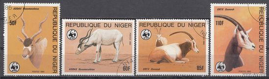 Нигер. 1985. фауна WWF. Охрана природы. Антилопы. No941-44 . Гаш