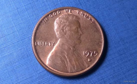 1 цент 1975 D. США.
