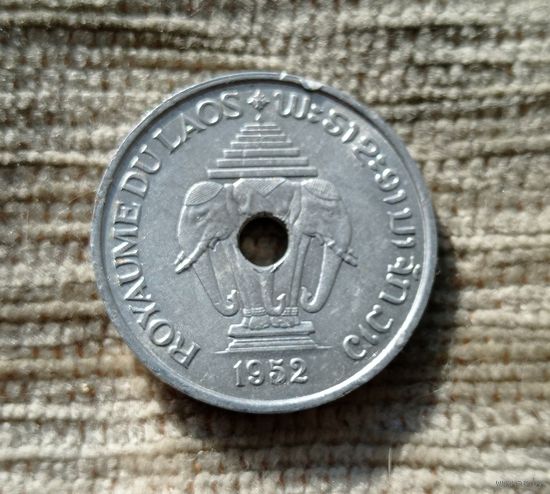 Werty71 Лаос 20 сантимов 1952 Слон центов