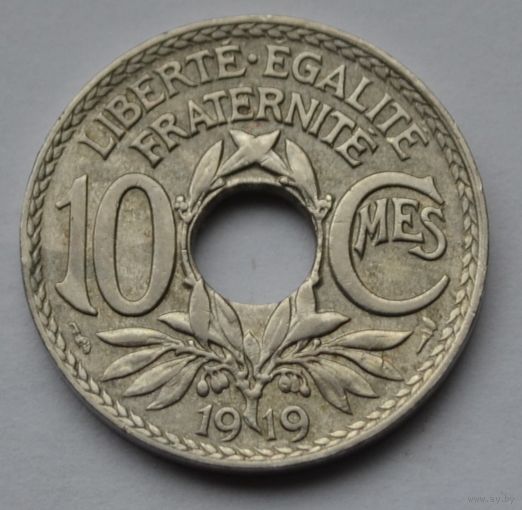 Франция, 10 сантимов 1919 г.