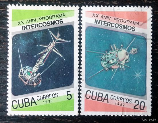 Куба, 1987 г. "20 лет программе Интеркосмос".
