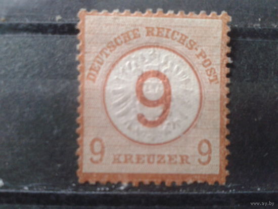 Германия Рейх 1874 Надпечатка 9 на 9 Кр* Михель-110 евро