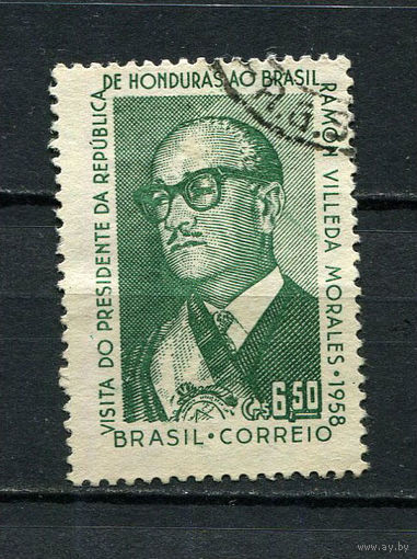 Бразилия - 1958 - Визит президент Гондураса Рамона Вильеда Моралеса - [Mi. 934X] - полная серия - 1 марка. Гашеная.  (Лот 65CA)