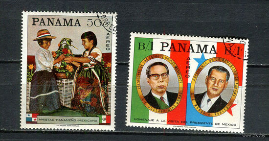 Панама - 1968 - Мексикано-панамская дружба - [Mi. 1044-1045] - полная серия - 2 марки. Гашеные.  (Лот 94Fe)-T25P14