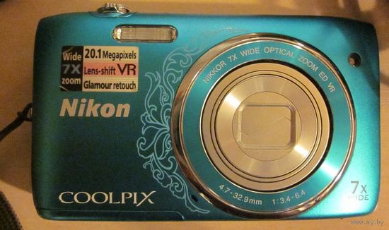 Nikon S3500 20Mpix функция Glamour Retouch