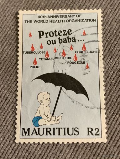 Мавритания. Защита детей. 40 летие международной организации здоровья.