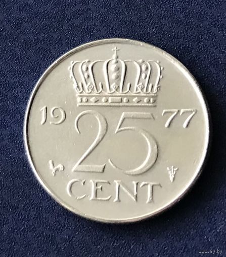 Нидерланды 25 центов 1977