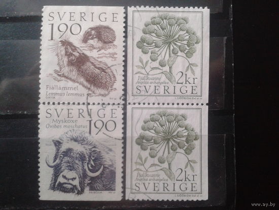 Швеция 1984 Стандарт, флора и фауна 2 сцепки