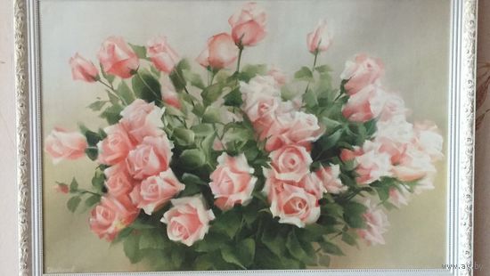 Картина в багете 60/90 см Розы