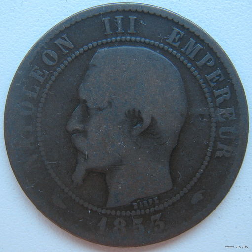 Франция 10 сантимов 1853 г. (A) - Париж (gl)