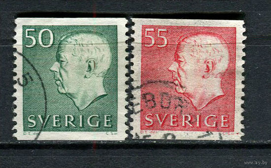 Швеция - 1968, 1969 - Король Густав VI Адольф [Mi. 598, 631] - полные серии - 2 марки. Гашеные.  (Лот 18DQ)
