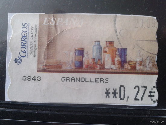 Испания 2003 Автоматная марка Натюрморт с лекарствами 0,27 евро Михель-2,0 евро гаш