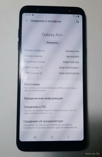 Телефон Samsung A6 Plus (A605FN/DS). 14121
