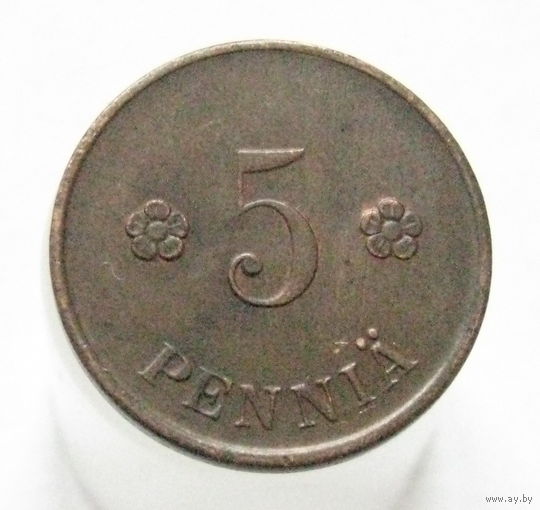 Финляндия 5 пенни 1918 ТОРГ уместен  (2-139) распродажа коллекции