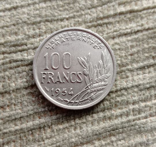 Werty71 Франция 100 франков 1954 Факел