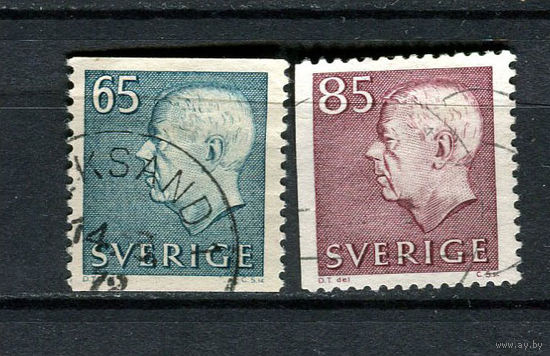Швеция - 1971 - Король Густав VI Адольф [Mi. 712, 715Dl] - полные серии - 2 марки. Гашеные.  (Лот 19DQ)