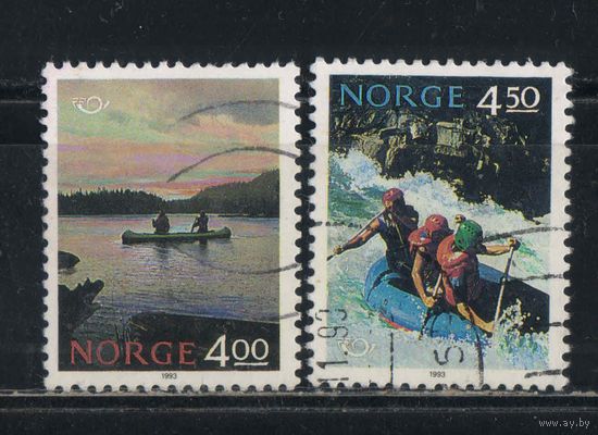 Норвегия 1993 Экстремальные водные виды спорта Каякинг Рафтинг Полная #1123-4