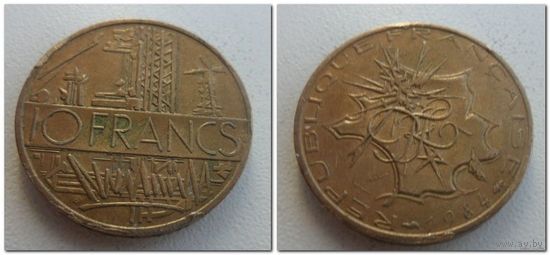 10 франков Франция 1984 год, KM# 940, 10 FRANCS, из мешка