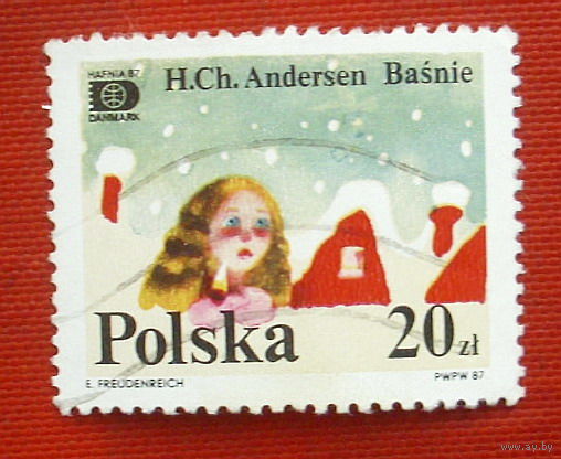 Польша. Сказки. ( 1 марка ) 1987 года. 3-13.