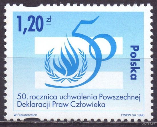 Польша 1998 3736 1e Декларация прав человека MNH  ООН