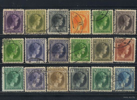 Люксембург 1926-35 Шарлотта Стандарт #166-71,175,187-9,205-6,221-3,226,239,281
