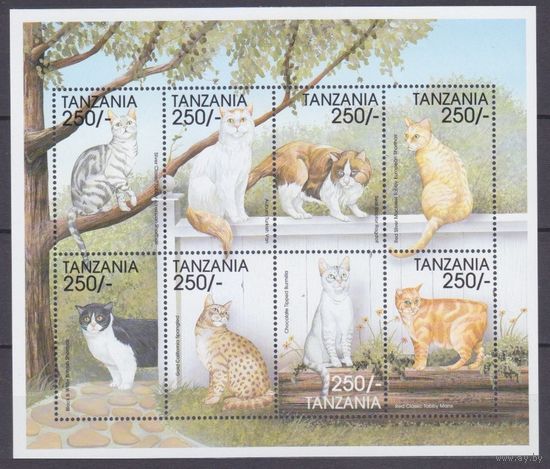 1999 Танзания 3398-3405KL Кошки 7,50 евро