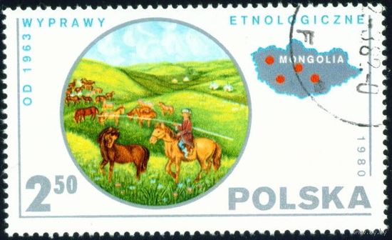 Польские научные экспедиции Польша 1980 год 1 марка