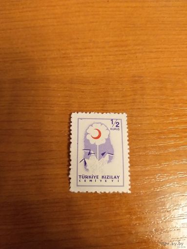 1957 Турция марка обязательной доплаты герб чистая MNH** (1-л1)