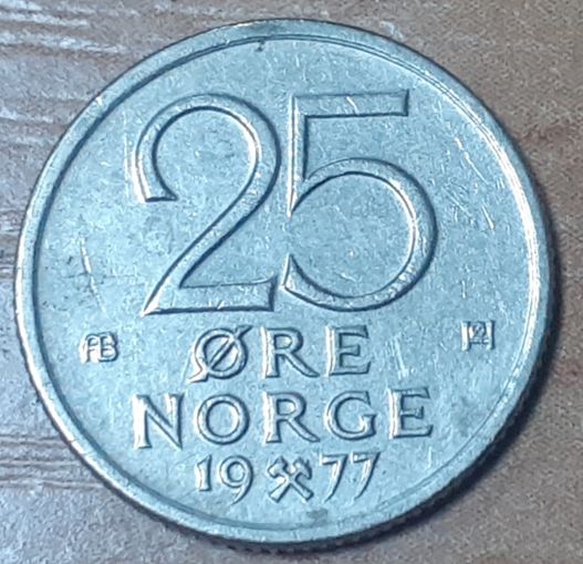Норвегия 25 эре, 1977 (14-18-8)