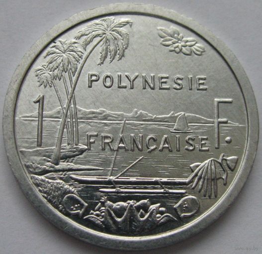 1к Французкая Полинезия 1 франк 2001 ТОРГ уместен  В ХОЛДЕРЕ распродажа коллекции