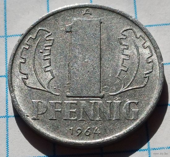 Германия - ГДР 1 пфенниг, 1964     ( 2-6-1 )
