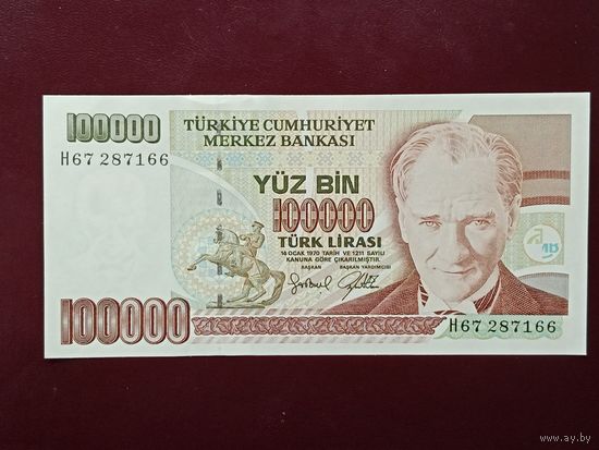 Турция 100000 лир 1997 UNC