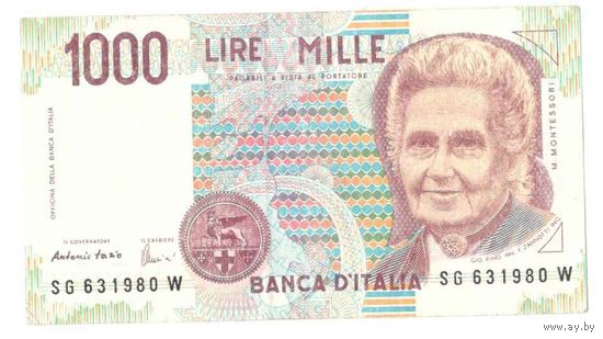 Италия 1990 г. 1000 лир